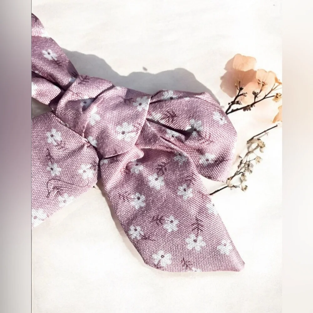 Lily floral print Hair Bows For kids